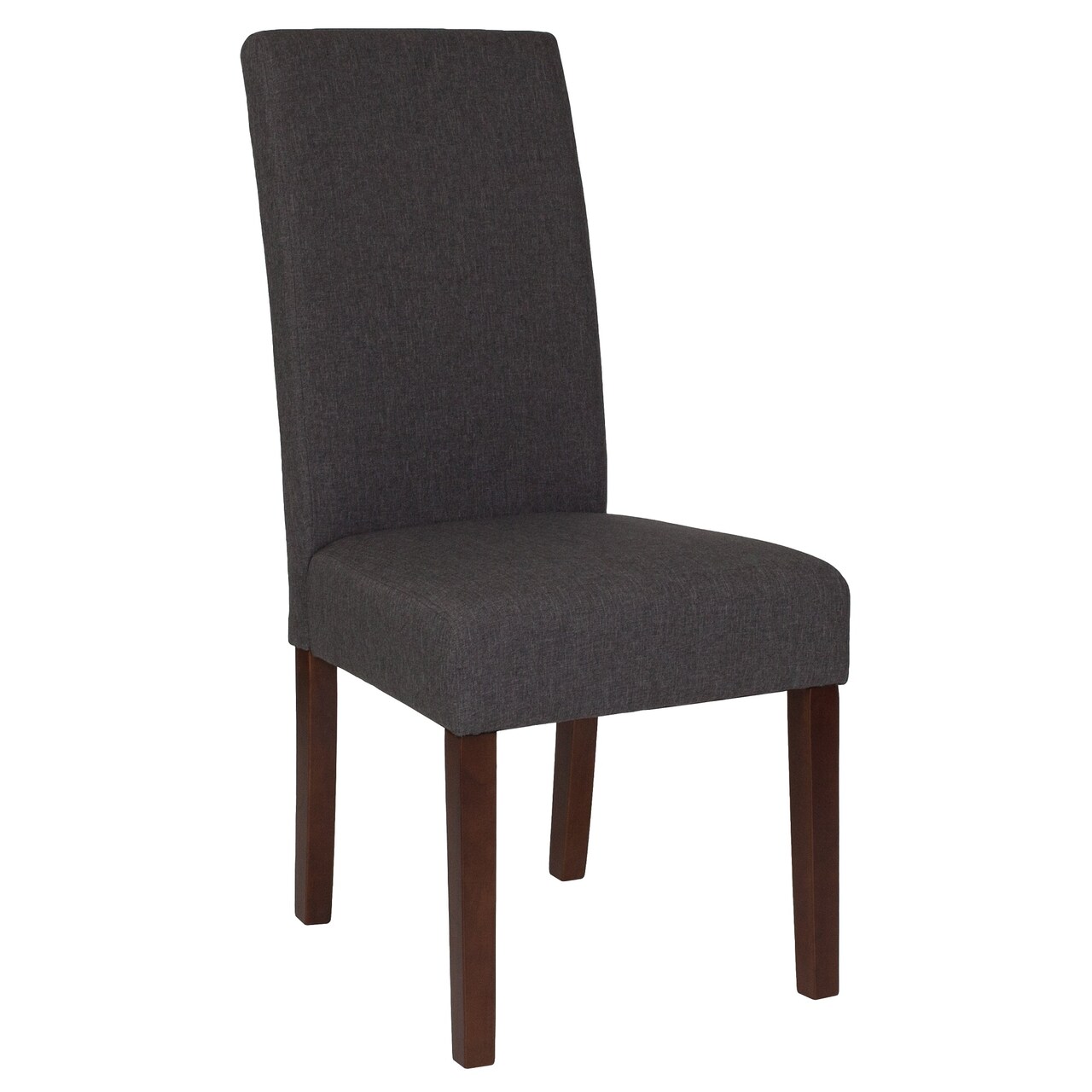 Flash Furniture 40" Gray Contemporary Upholstered Parsons Chair with Panel Back